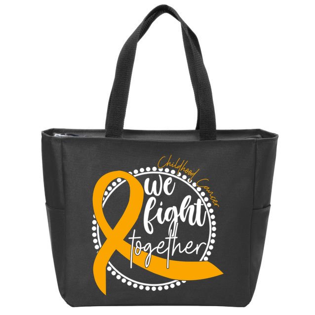 Childhood Cancer We Fight Together Zip Tote Bag