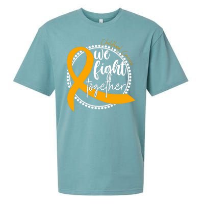 Childhood Cancer We Fight Together Sueded Cloud Jersey T-Shirt