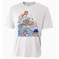 Cute Corgi Wave  Surfing Dogs  Cooling Performance Crew T-Shirt