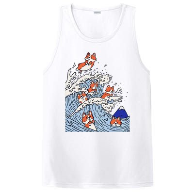 Cute Corgi Wave  Surfing Dogs  PosiCharge Competitor Tank