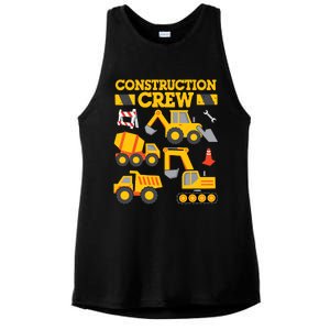 Construction Crew Worker Excavator Boy Girl Ladies PosiCharge Tri-Blend Wicking Tank