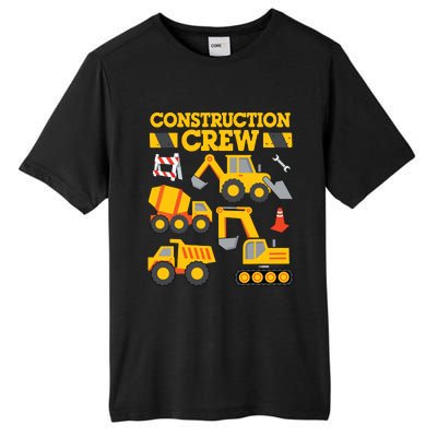 Construction Crew Worker Excavator Boy Girl Tall Fusion ChromaSoft Performance T-Shirt