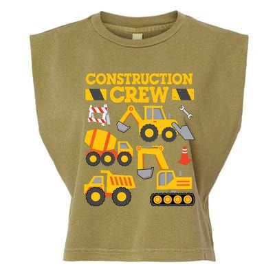 Construction Crew Worker Excavator Boy Girl Garment-Dyed Women's Muscle Tee