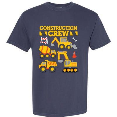 Construction Crew Worker Excavator Boy Girl Garment-Dyed Heavyweight T-Shirt