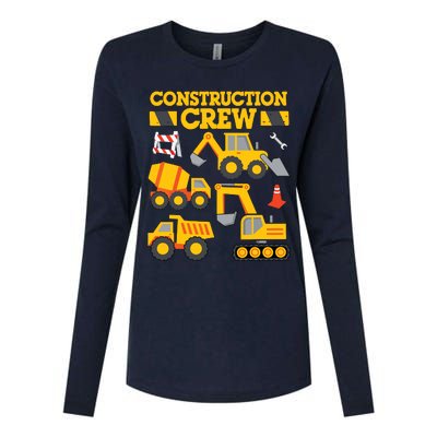 Construction Crew Worker Excavator Boy Girl Womens Cotton Relaxed Long Sleeve T-Shirt