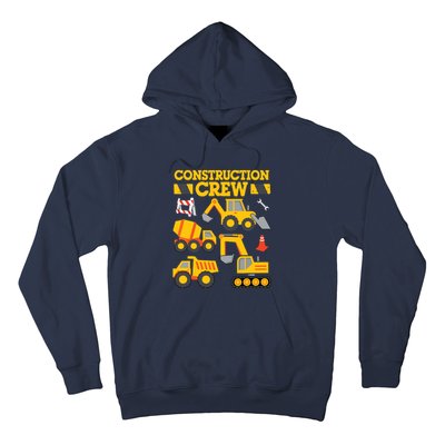 Construction Crew Worker Excavator Boy Girl Hoodie