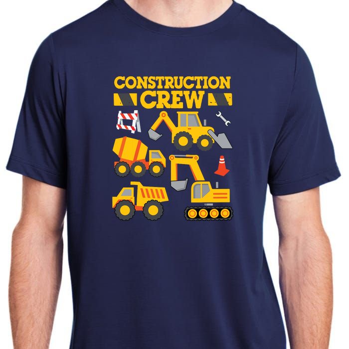 Construction Crew Worker Excavator Boy Girl Adult ChromaSoft Performance T-Shirt