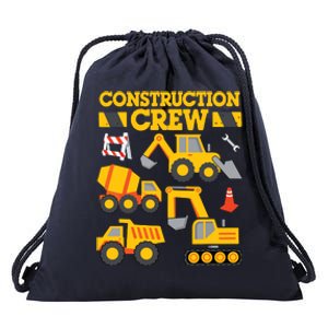 Construction Crew Worker Excavator Boy Girl Drawstring Bag