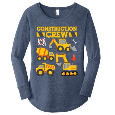 Construction Crew Worker Excavator Boy Girl Women's Perfect Tri Tunic Long Sleeve Shirt