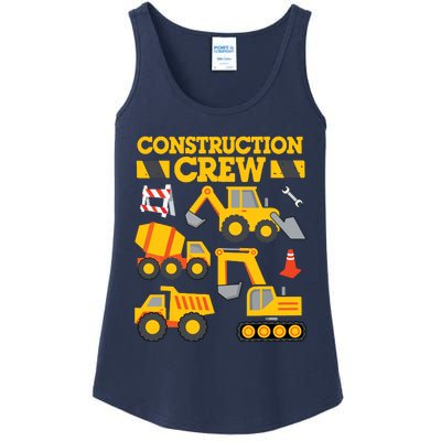 Construction Crew Worker Excavator Boy Girl Ladies Essential Tank