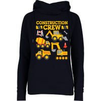 Construction Crew Worker Excavator Boy Girl Womens Funnel Neck Pullover Hood