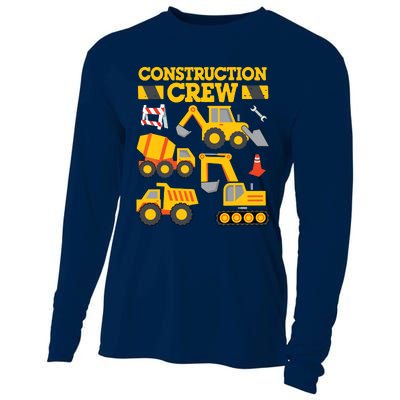 Construction Crew Worker Excavator Boy Girl Cooling Performance Long Sleeve Crew