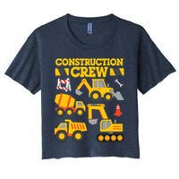 Construction Crew Worker Excavator Boy Girl Women's Crop Top Tee