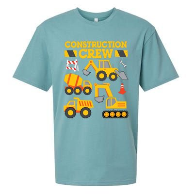 Construction Crew Worker Excavator Boy Girl Sueded Cloud Jersey T-Shirt