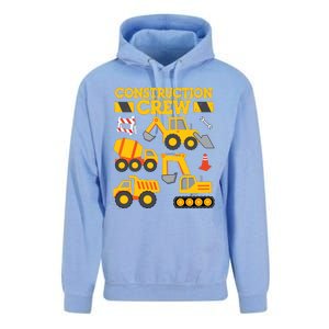 Construction Crew Worker Excavator Boy Girl Unisex Surf Hoodie