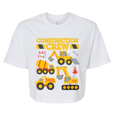 Construction Crew Worker Excavator Boy Girl Bella+Canvas Jersey Crop Tee