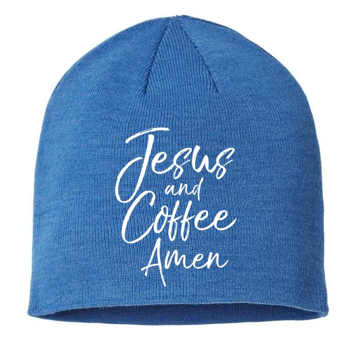 Cute Christian Worship Gift Jesus And Coffee A Meaningful Gift Sustainable Beanie