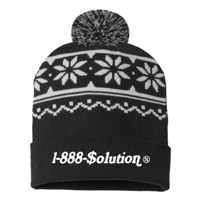 Channing Crowder Wearing Getting Money Never Gets Boring USA-Made Snowflake Beanie