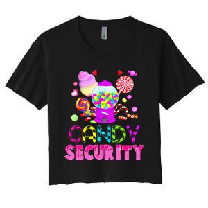 Candy Costume Women Candy Land Candy Crew Groovy Sweetie Gift Women's Crop Top Tee