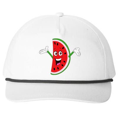 Cute Cartoon Watermelon Snapback Five-Panel Rope Hat