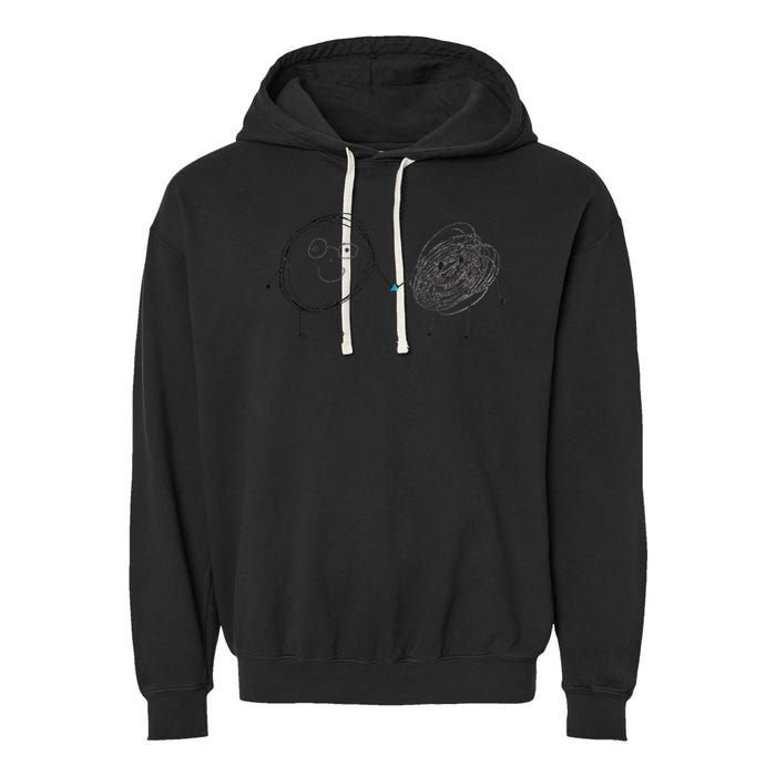 Connection. Calm with Chaos. Help Chaos With Connection Garment-Dyed Fleece Hoodie