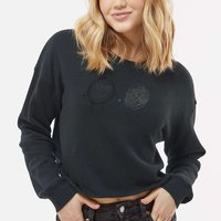 Connection. Calm with Chaos. Help Chaos With Connection Cropped Pullover Crew