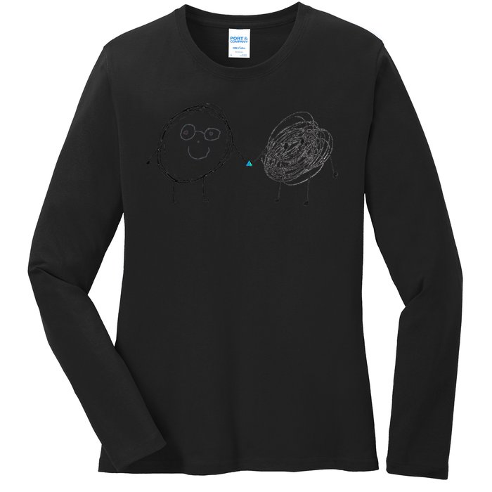 Connection. Calm with Chaos. Help Chaos With Connection Ladies Long Sleeve Shirt
