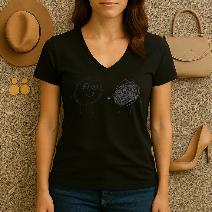 Connection. Calm with Chaos. Help Chaos With Connection Women's V-Neck T-Shirt
