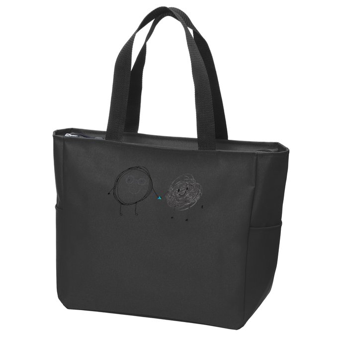 Connection. Calm with Chaos. Help Chaos With Connection Zip Tote Bag