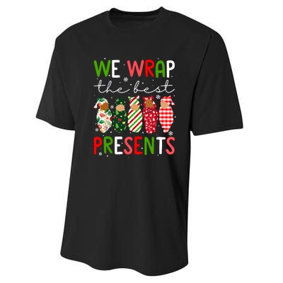 Cute Chritsmas We Wrap The Best Presents L D Nicu Mother Baby Nurse Xmas Gift Performance Sprint T-Shirt