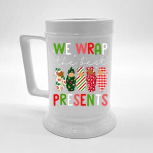 Cute Chritsmas We Wrap The Best Presents L D Nicu Mother Baby Nurse Xmas Gift Beer Stein