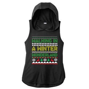 Cool Christmas Walking In A Winter Wonderland Ladies PosiCharge Tri-Blend Wicking Draft Hoodie Tank