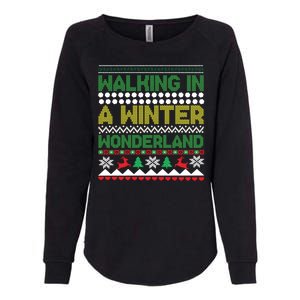 Cool Christmas Walking In A Winter Wonderland Womens California Wash Sweatshirt