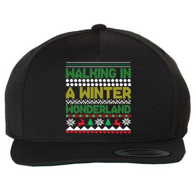 Cool Christmas Walking In A Winter Wonderland Wool Snapback Cap