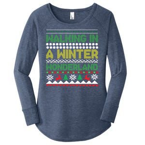 Cool Christmas Walking In A Winter Wonderland Women's Perfect Tri Tunic Long Sleeve Shirt