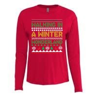 Cool Christmas Walking In A Winter Wonderland Womens Cotton Relaxed Long Sleeve T-Shirt