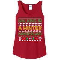 Cool Christmas Walking In A Winter Wonderland Ladies Essential Tank