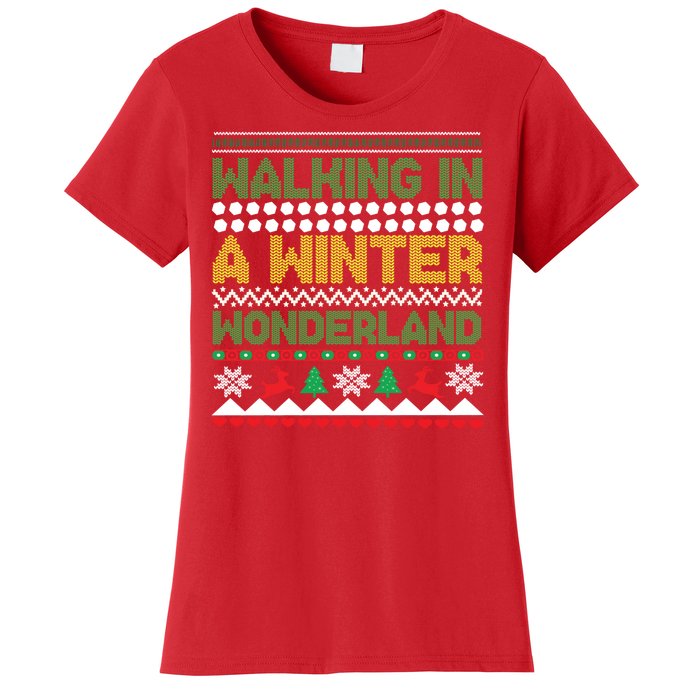 Cool Christmas Walking In A Winter Wonderland Women's T-Shirt