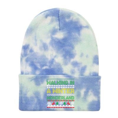 Cool Christmas Walking In A Winter Wonderland Tie Dye 12in Knit Beanie