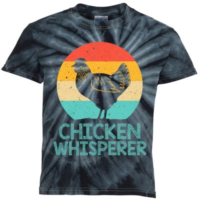 Cool Chicken Whisperer For Chicken Lover Farmer Kids Tie-Dye T-Shirt