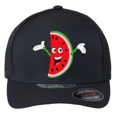 Cute Cartoon Watermelon Flexfit Unipanel Trucker Cap