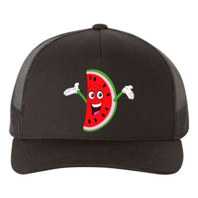 Cute Cartoon Watermelon Yupoong Adult 5-Panel Trucker Hat