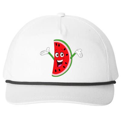 Cute Cartoon Watermelon Snapback Five-Panel Rope Hat