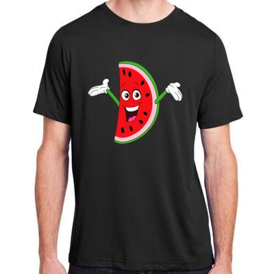 Cute Cartoon Watermelon Adult ChromaSoft Performance T-Shirt