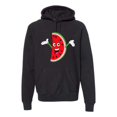 Cute Cartoon Watermelon Premium Hoodie