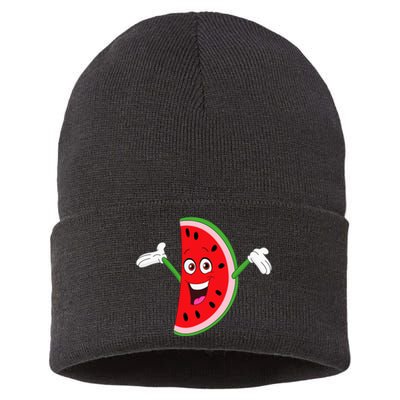 Cute Cartoon Watermelon Sustainable Knit Beanie