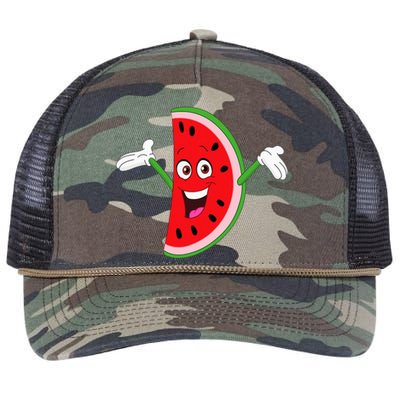 Cute Cartoon Watermelon Retro Rope Trucker Hat Cap