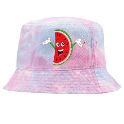 Cute Cartoon Watermelon Tie-Dyed Bucket Hat