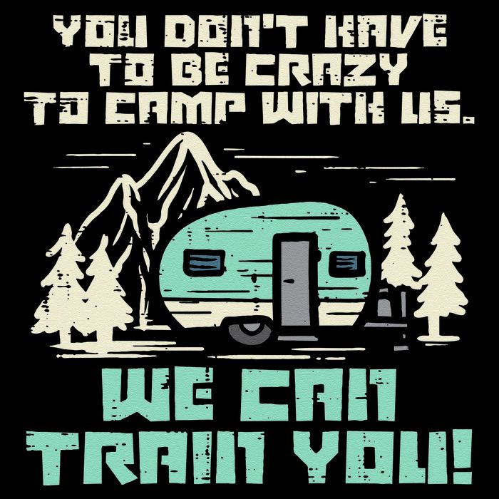 Crazy Camp With Us Funny Camping Van RV Camper Men Women Cooling Performance Crew T-Shirt