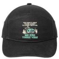Crazy Camp With Us Funny Camping Van RV Camper Men Women 7-Panel Snapback Hat